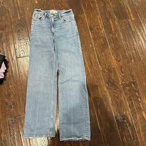 Abercrombie and Fitch medium wash jeans, lightly distressed size 4 regular